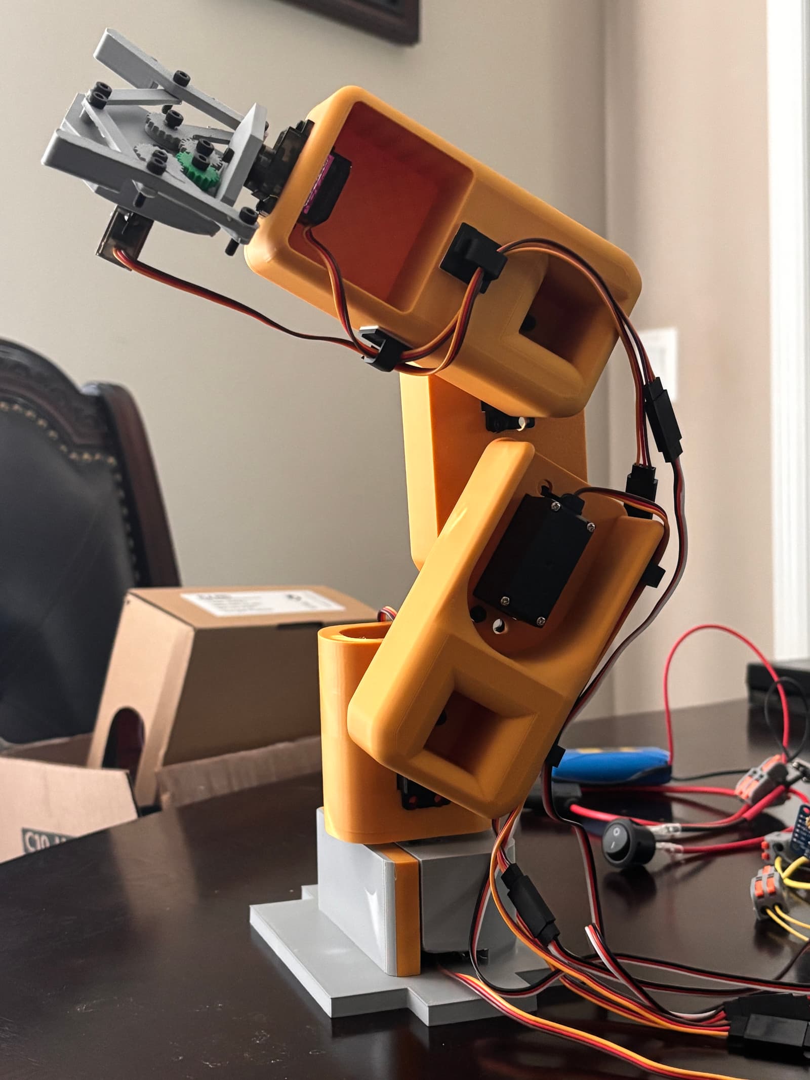 DIY 6-DOF Servo Robotic Arm, photo from its repository